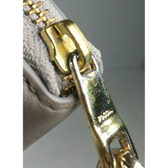 Fossil Gray Leather Multicolor Abstract Clutch Wristlet Wallet - Picture 11 of 12